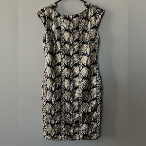 Guess Black and Gold Sequin Cocktail Dress
